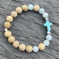 Bracelet pour Homme avec Croix Turquoise