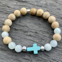 Bracelet pour Homme avec Croix Turquoise