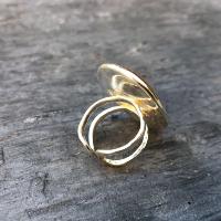 Bague fantaisie en verre Ambrée