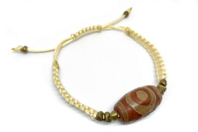 Bracelet macramé agate Tibétaine